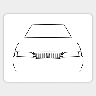 Rover 216 classic car black outline graphic Sticker